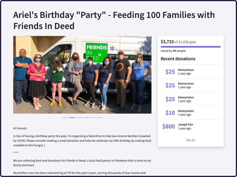 Fundraiser - Ariels Birthday Fundraiser - Ariels Birthday