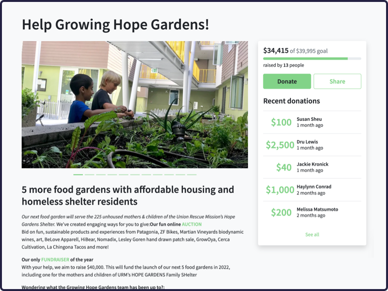 Fundraiser - Help Growing Hope Gardens! Fundraiser - Help Growing Hope Gardens!